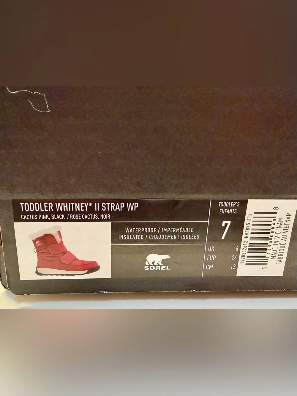Sorel toddler whitney
