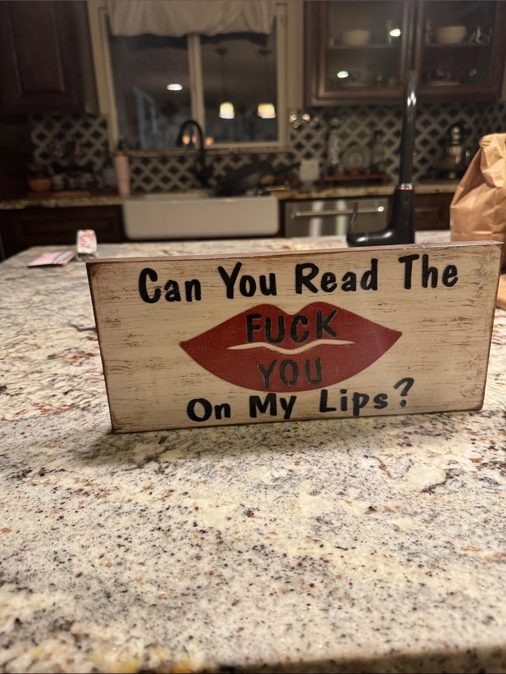N/A wooden sign