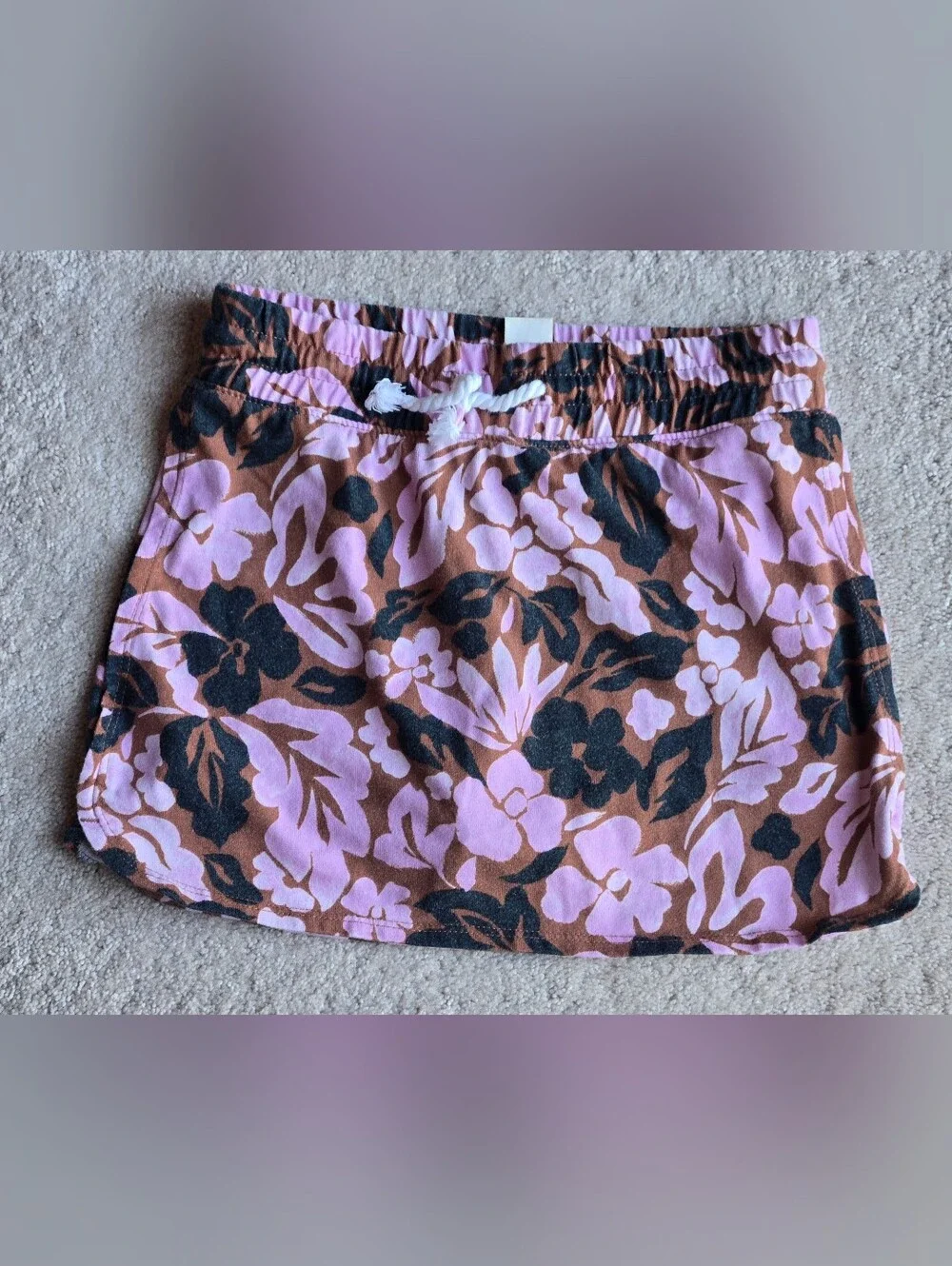 Carter's Pink and Brown Floral Knit Skort