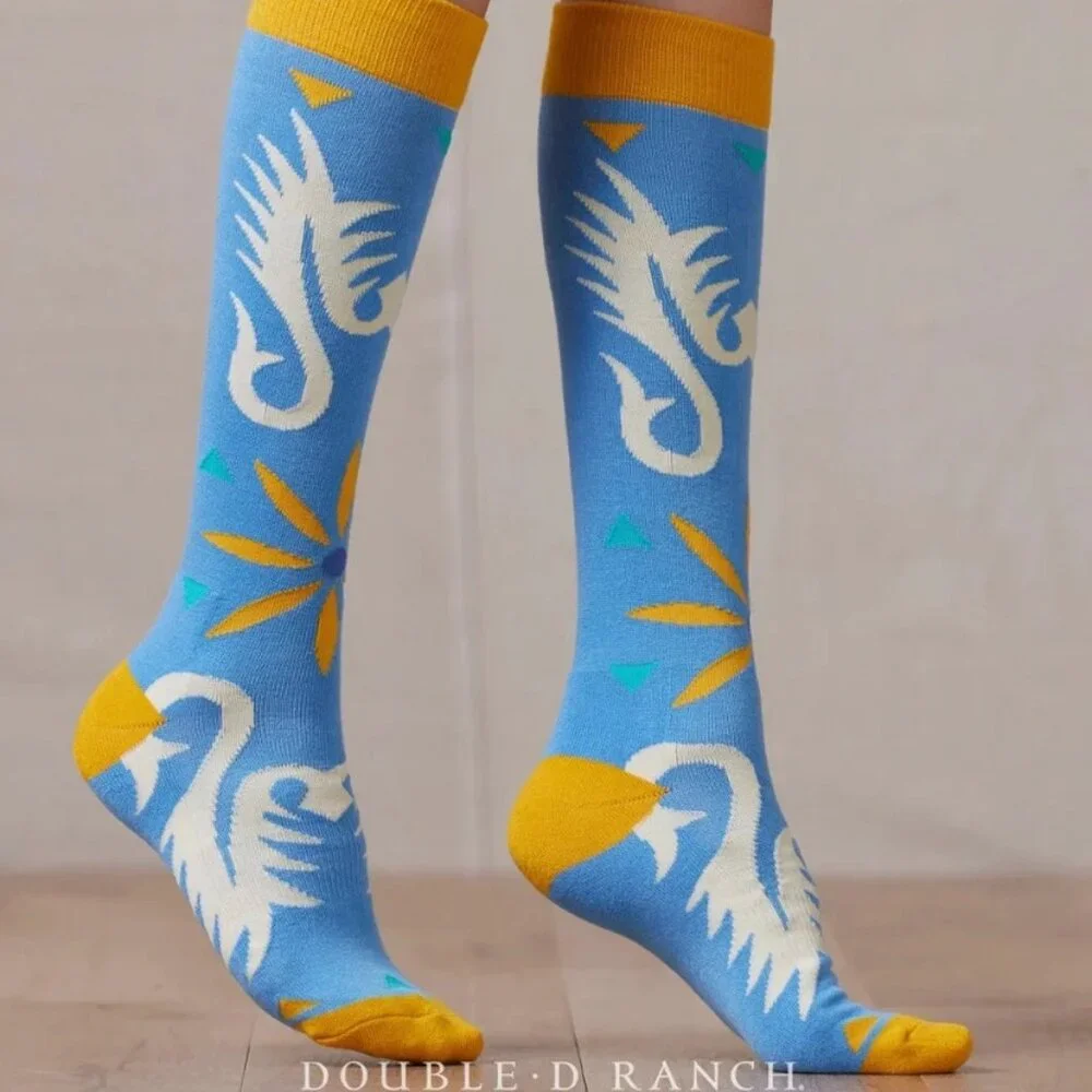 DOUBLE D RANCH DDR BOOT SOCKS--Women of the Range--Knee Length--One Size--New