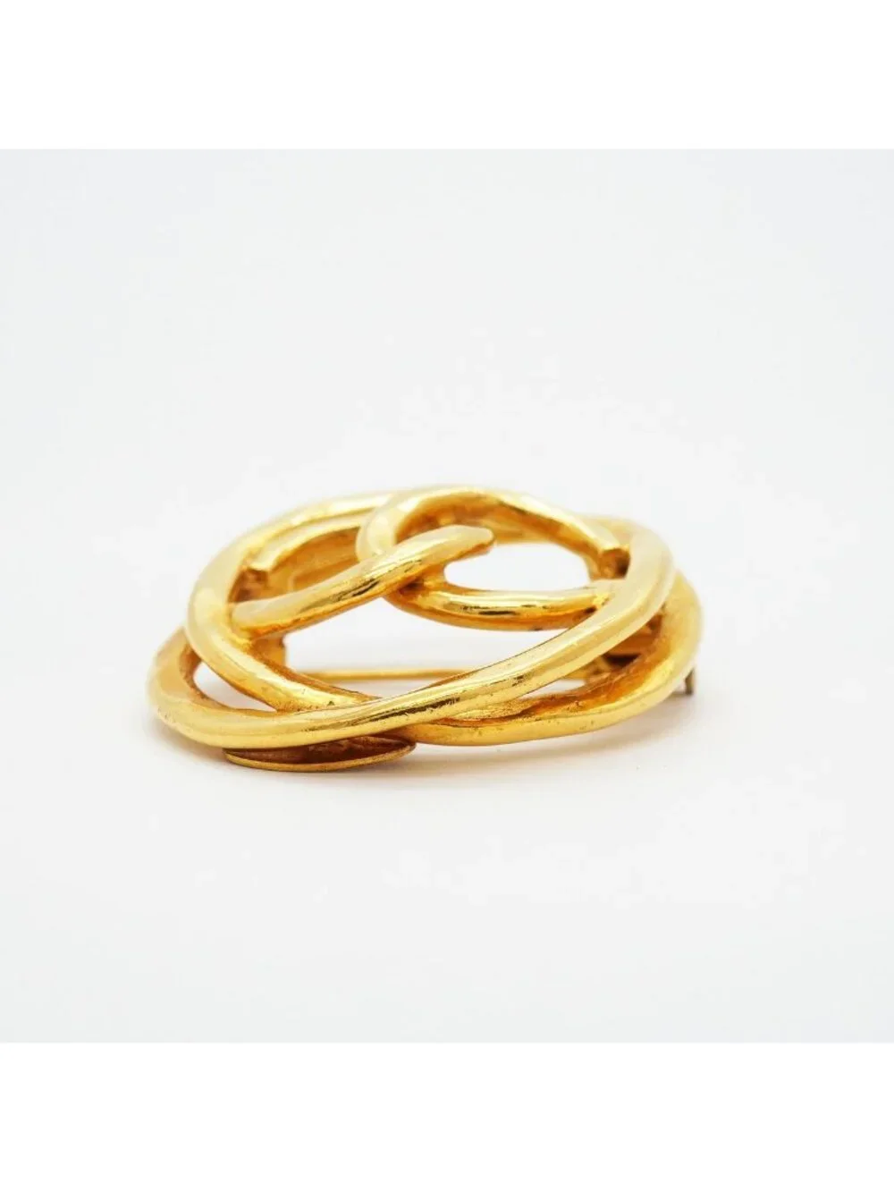 Chanel Brooch Vintage CC Logo Gold Plated