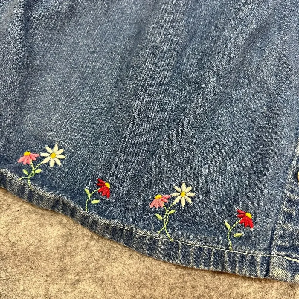 RARE Vintage Carter's MLB Boston Red Sox Denim Shirt Dress Girls Size 6