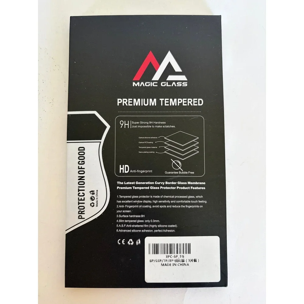 NIB Magic Glass 3-Pack Tempered Glass Screen Protector iPhone 6P 6sP 7P 8P 9H