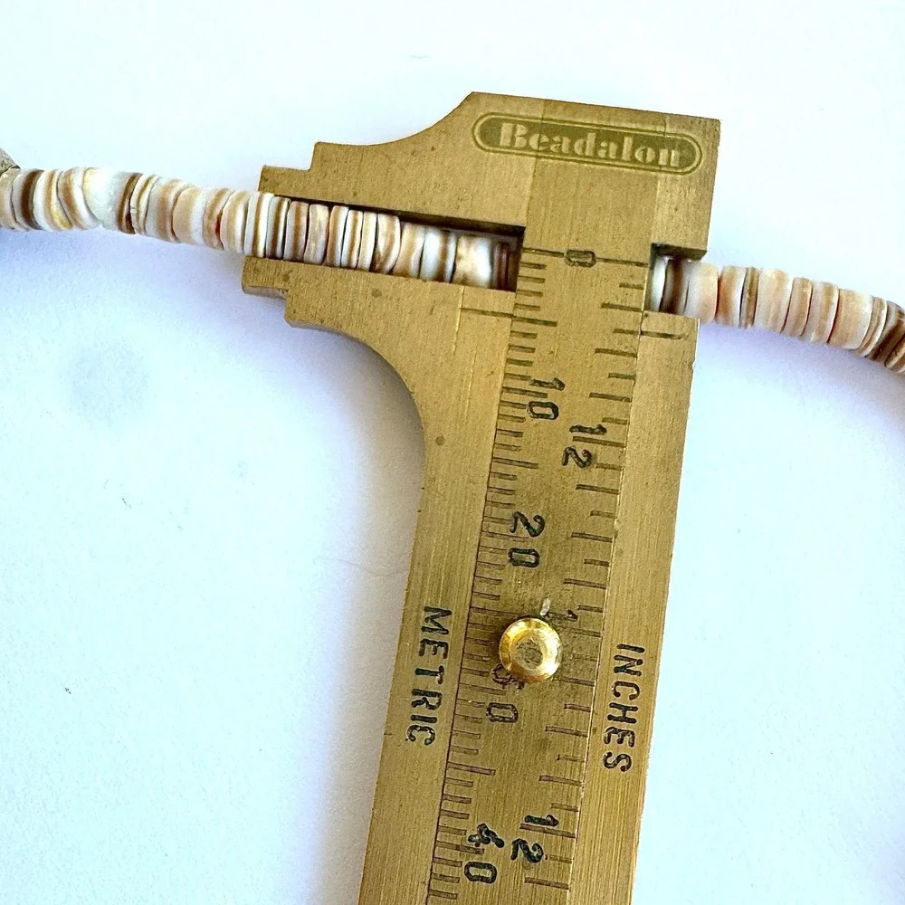 VTG Royston BIG Nugget Necklace Santo Domingo 18in Bench Bead Heishi Sterling‎