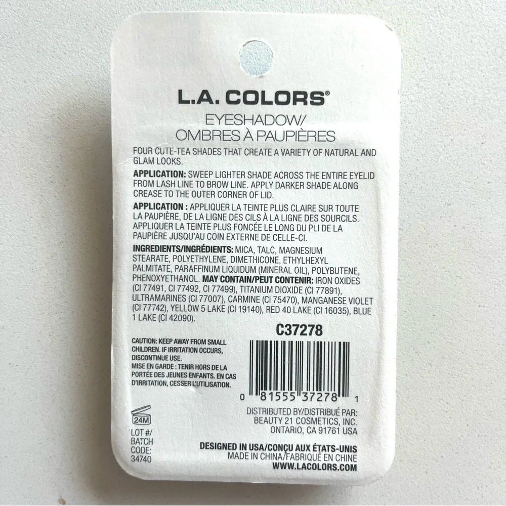 L.A. Colors eyeshadow tea palette