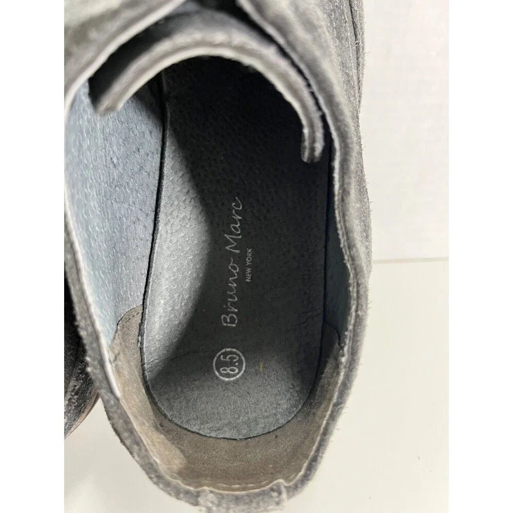 BRUNO MARC Gray Mens Size 8.5 Urban Oxford Shoes Lace Up Casual Wingtip Suede