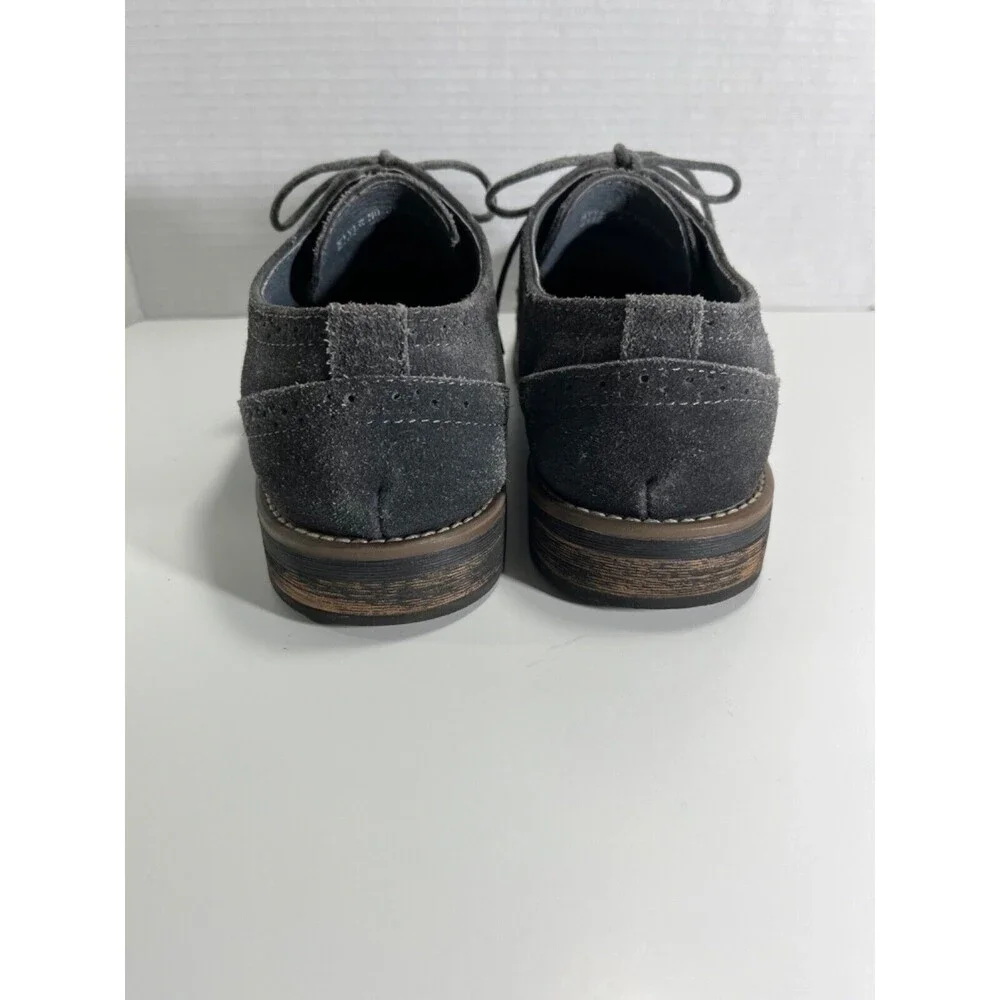 BRUNO MARC Gray Mens Size 8.5 Urban Oxford Shoes Lace Up Casual Wingtip Suede
