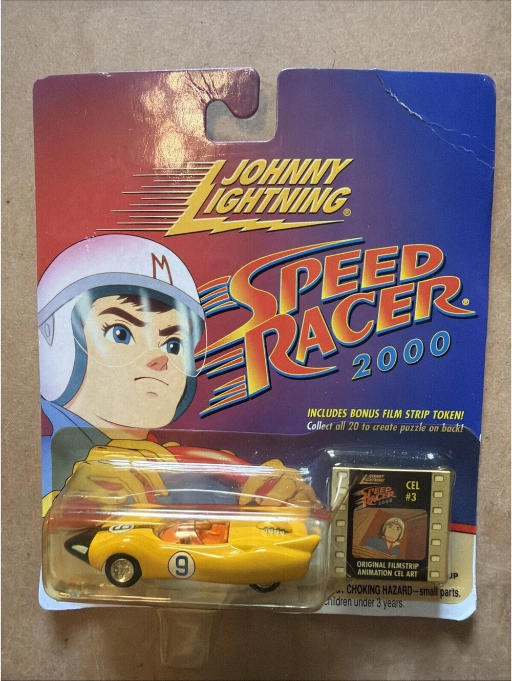 Johnny Lightning Speed Racer 2000 #9 Racing X Shooting Star Car Cel #3 Sealed