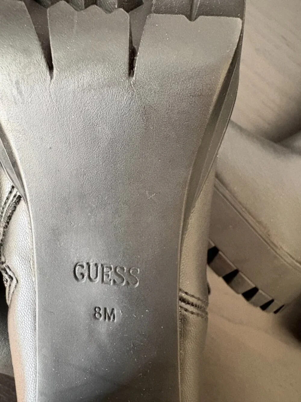 GUESS Black Over the Knee Platform High Heel Boots Size 8M