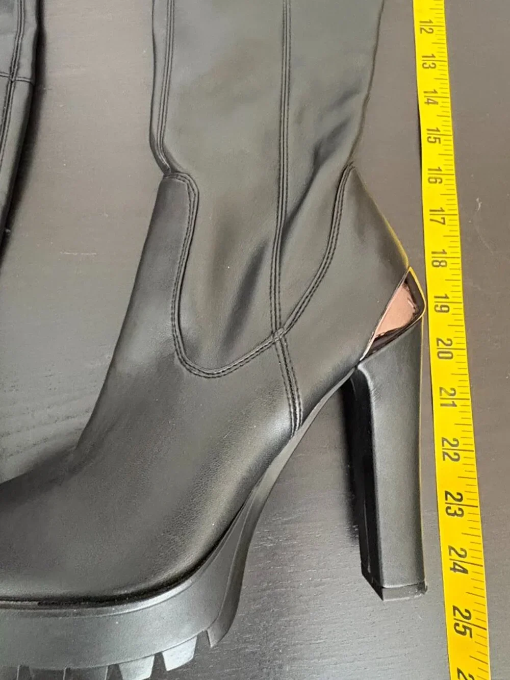 GUESS Black Over the Knee Platform High Heel Boots Size 8M