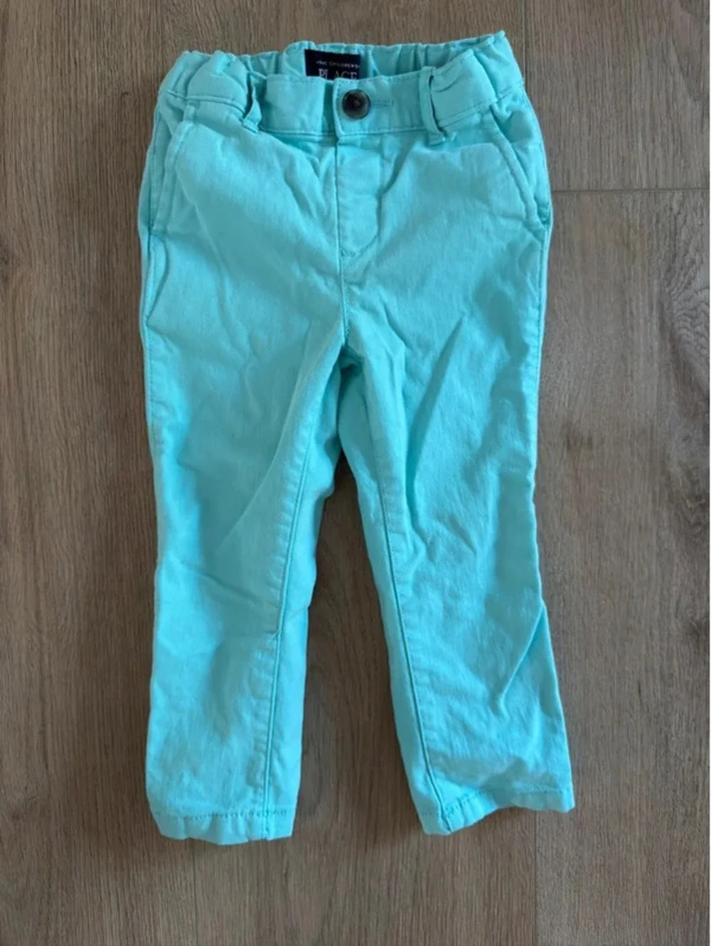The Children’s Place Toddler Pants 2T Mint Aqua Adjustable Waist Chino Casual