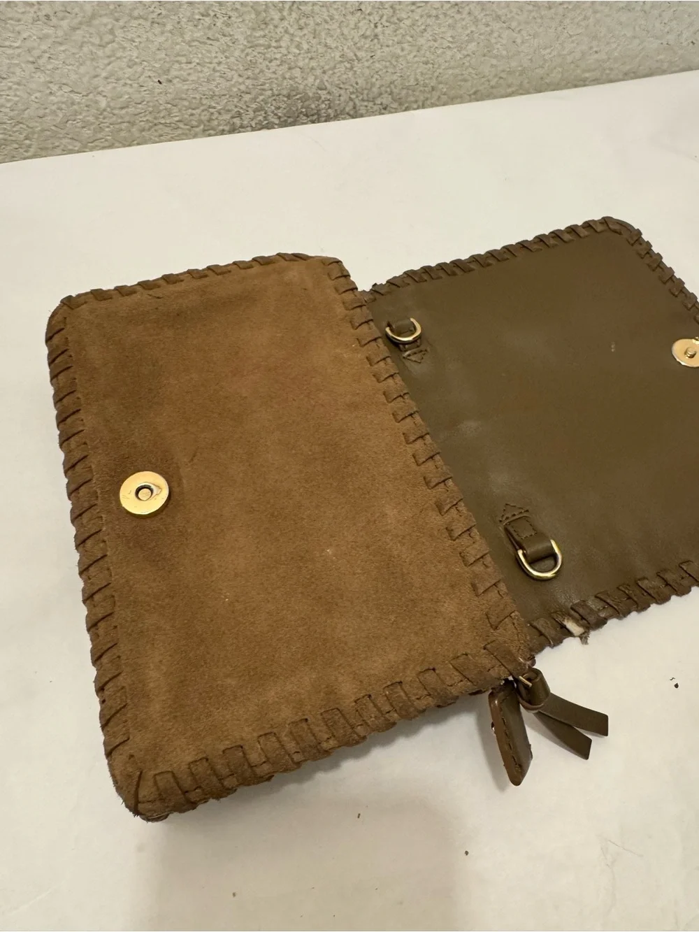 Tory Burch compact suede