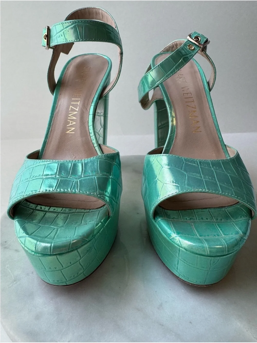 Stuart Weitzman green capri
