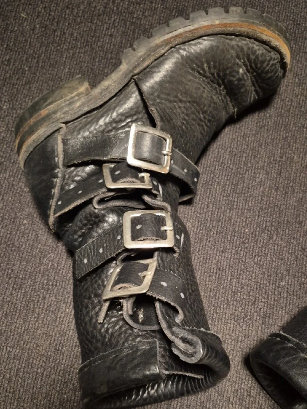 leather boots day black good