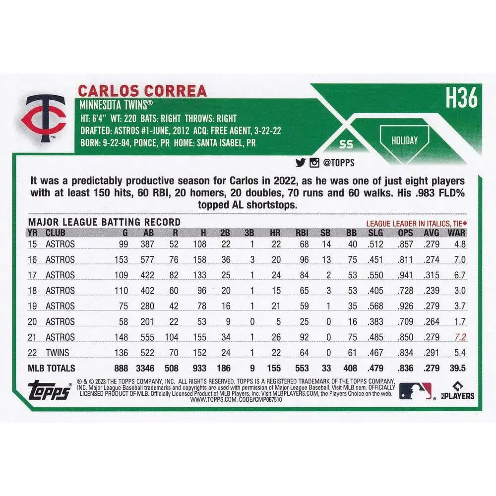 Topps 2023 holiday