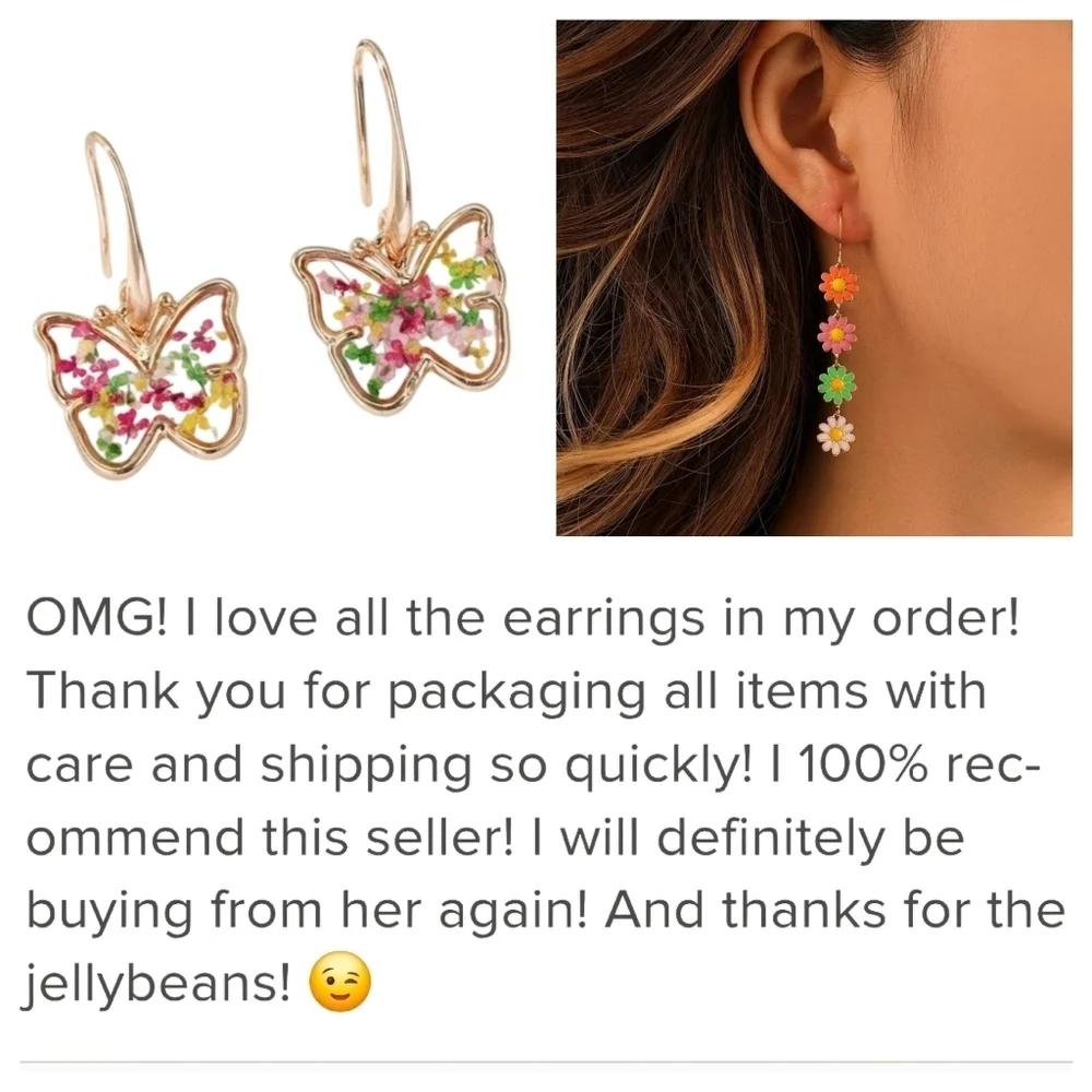 Fashion Jewelry butterfly dried