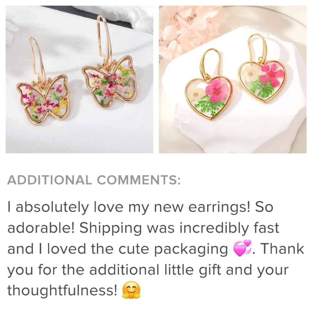Fashion Jewelry butterfly dried