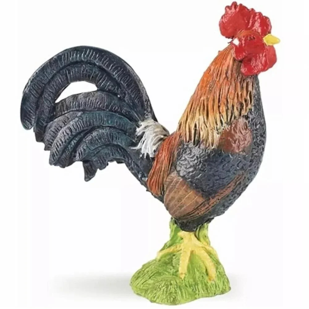 Gallic Rooster Farm Animal Figure - Hand Painted Collectible Toy Figurine‎