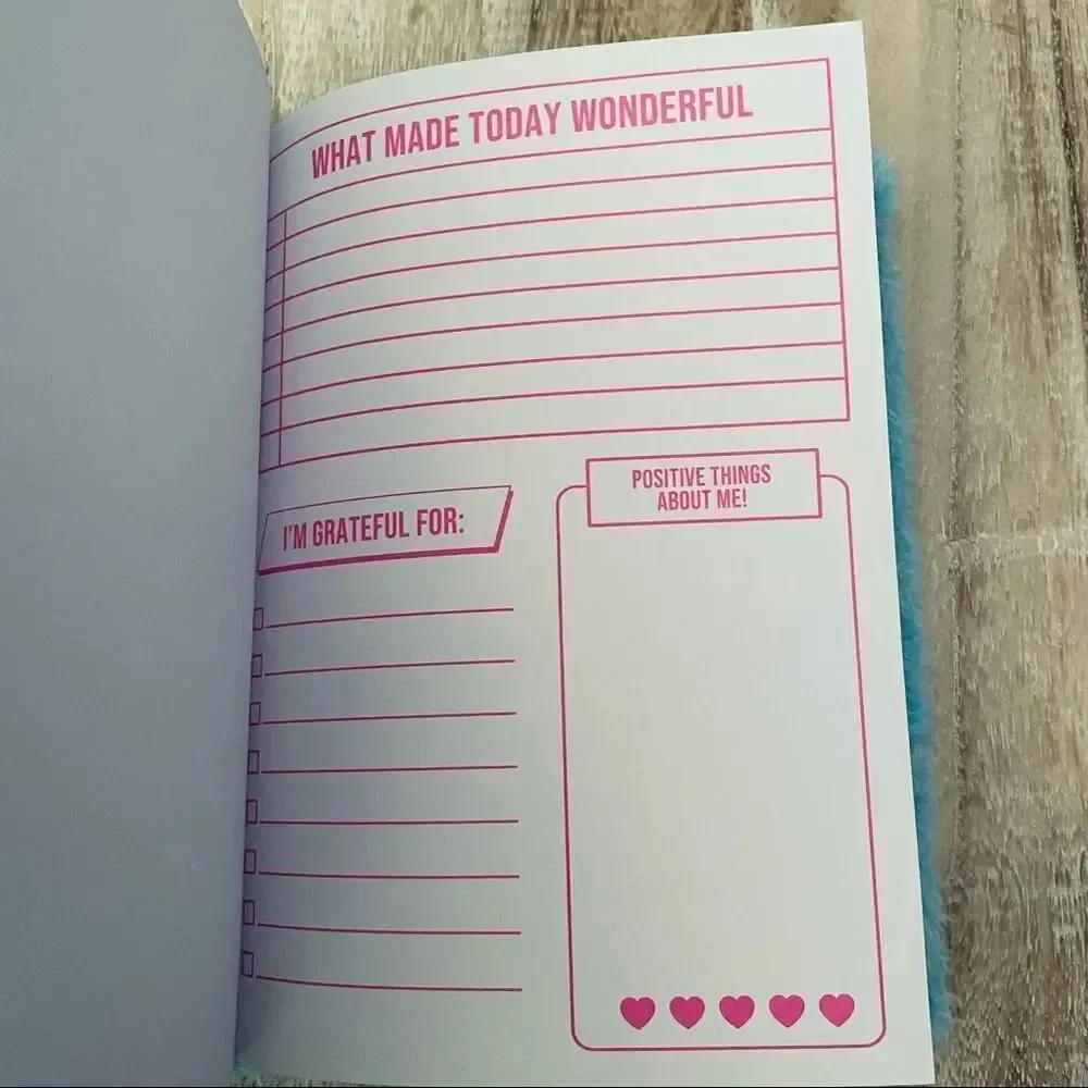 NWT Blue Ranbit Bunny Fuzzy Journal Inspirational Motivational Activity Book