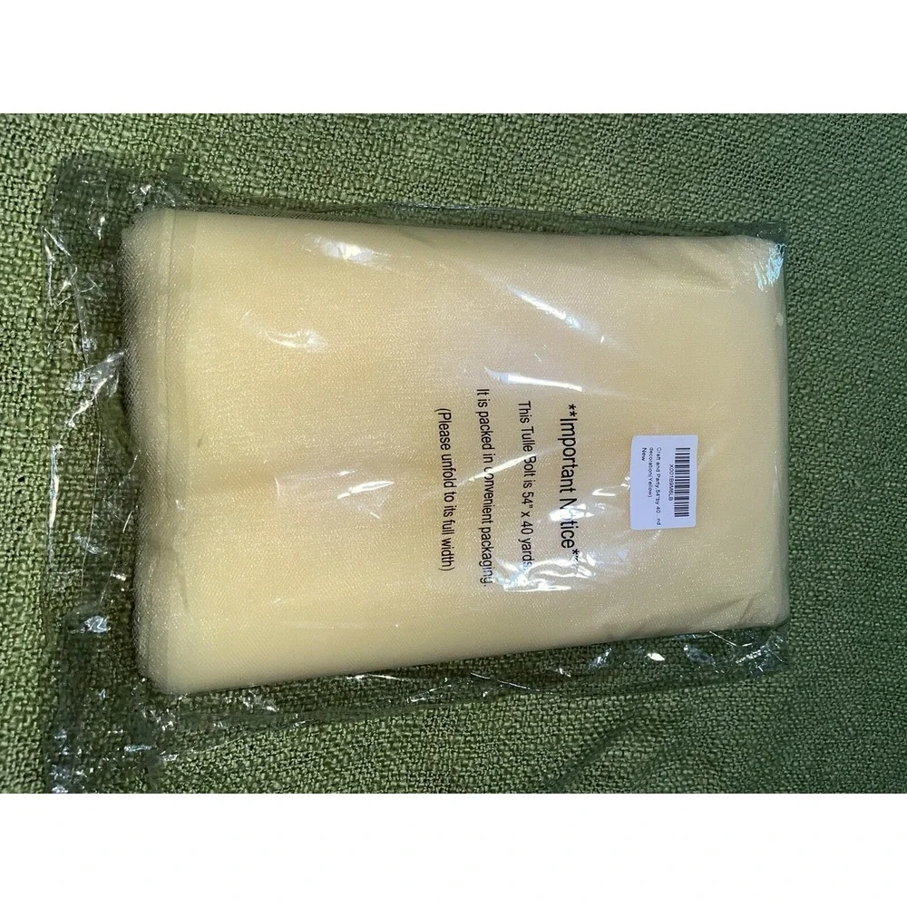 pastel yellow tulle net fabric 54