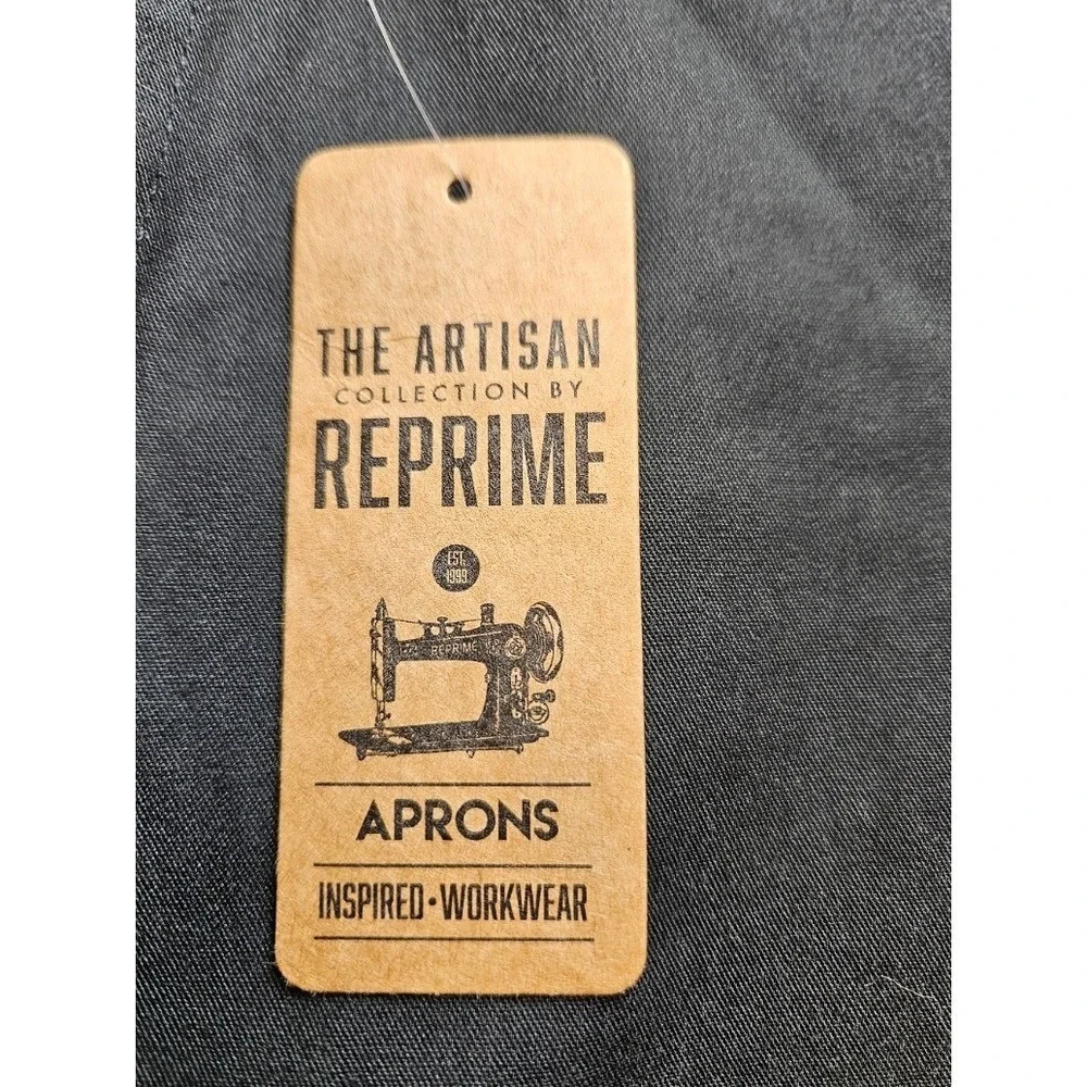 Reprime Artisan Collection FBI Target Bib Apron Black RP150 Novelty Workwear NWT