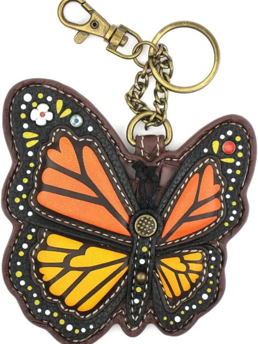 Garden Critter Collection Women's Decorative Key Fob & Coin Purse - Butterfly