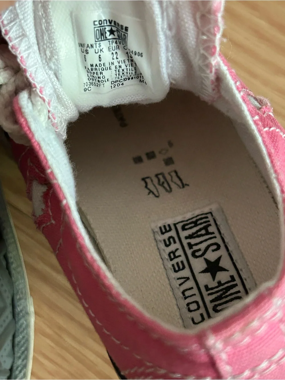 Converse One Star Pink Sneakers Infants Size 6