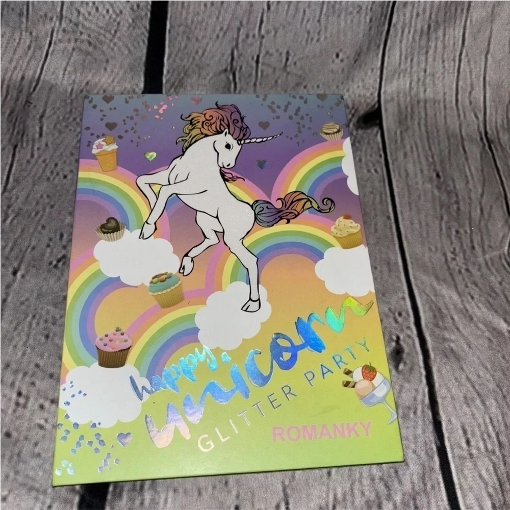 Happy Unicorn Glitter Party Romanky Eyeshadow Pallet 30 Different Colors