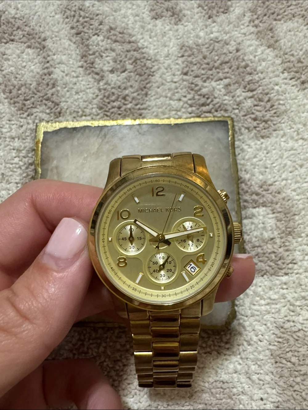 Michael Kors Gold Chronograph Bracelet Watch