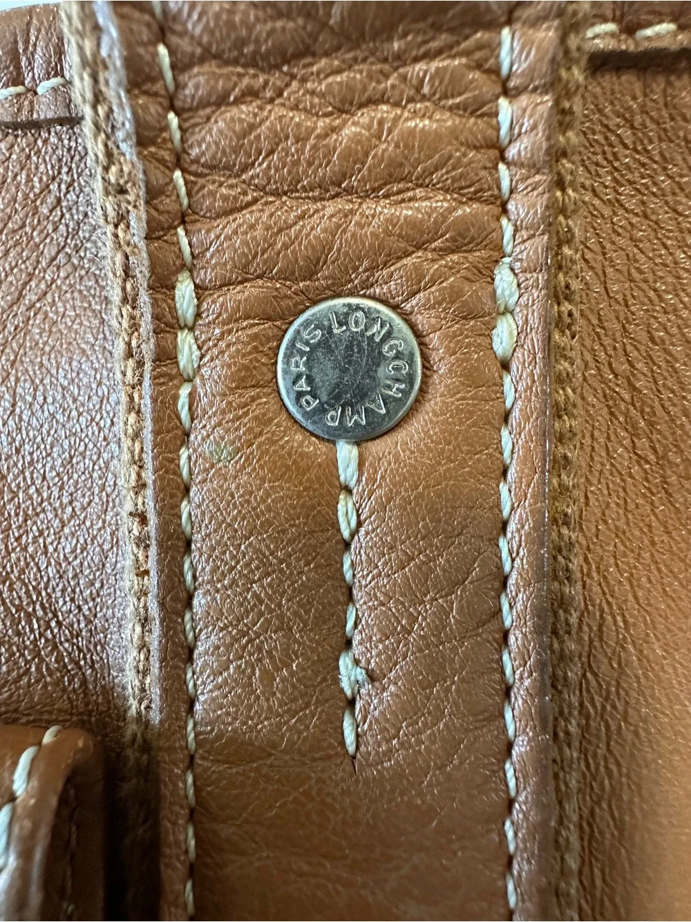 Longchamp vintage cognac