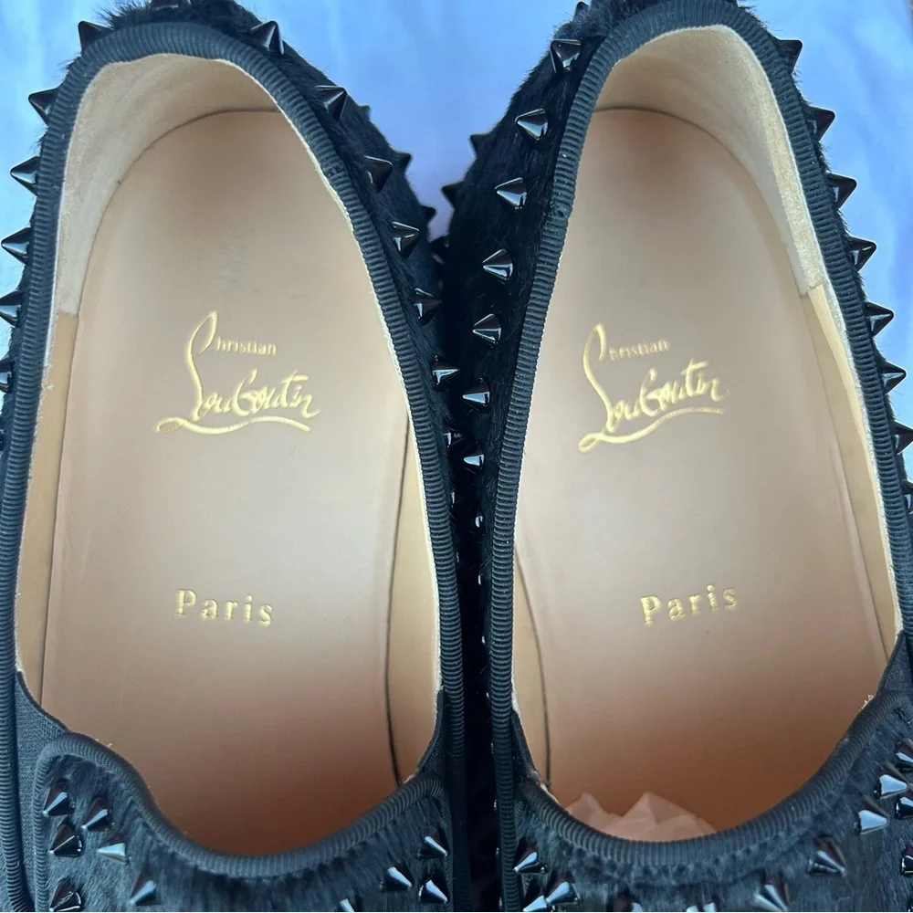 Christian Louboutin tan rubber