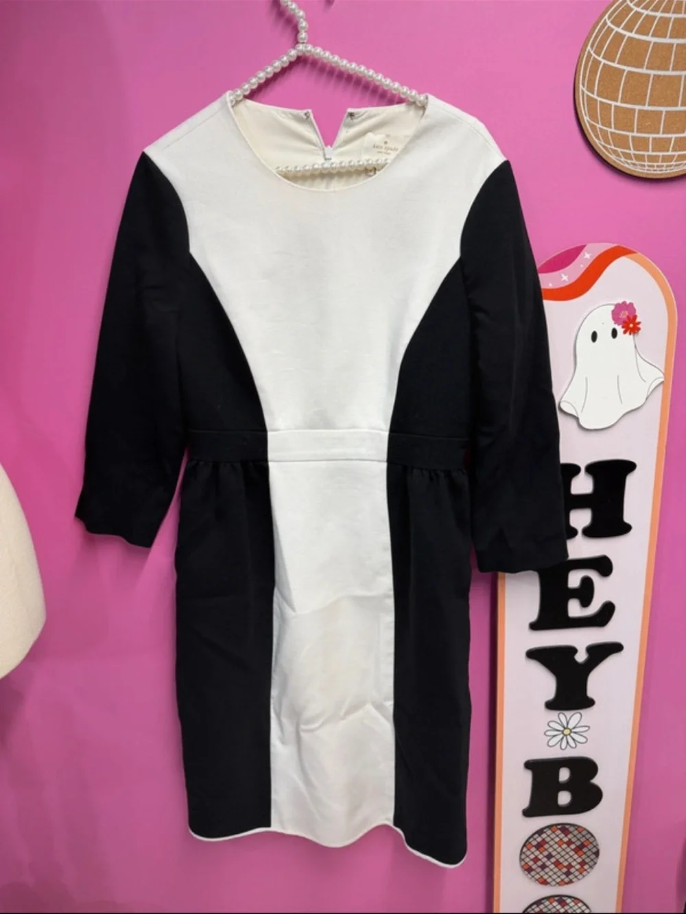 Kate spade black and white colorblock dress size 8
