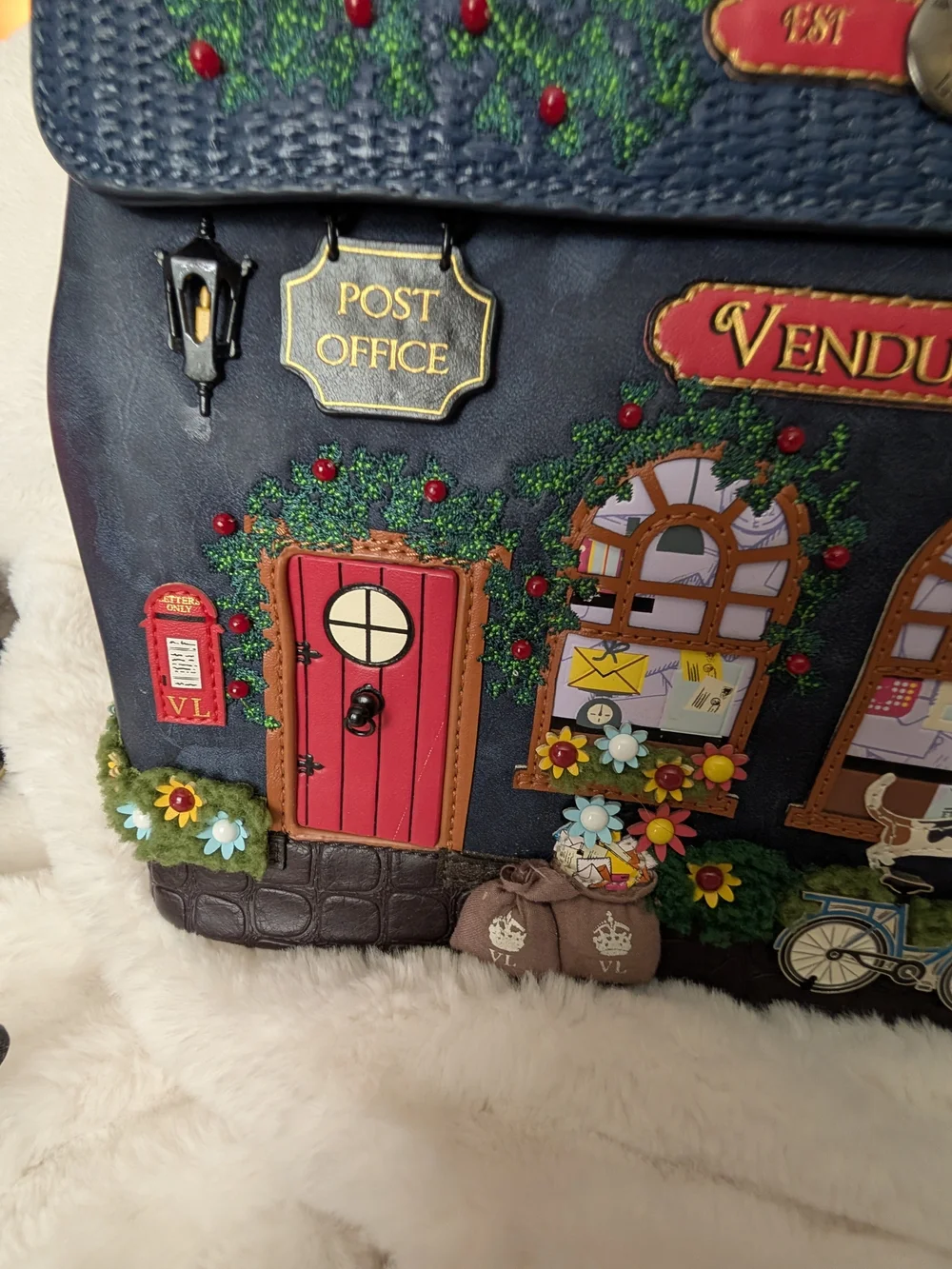 Vendula Post Office Navy and Black Top-Handle Bag with Matching Wallet & Keyring