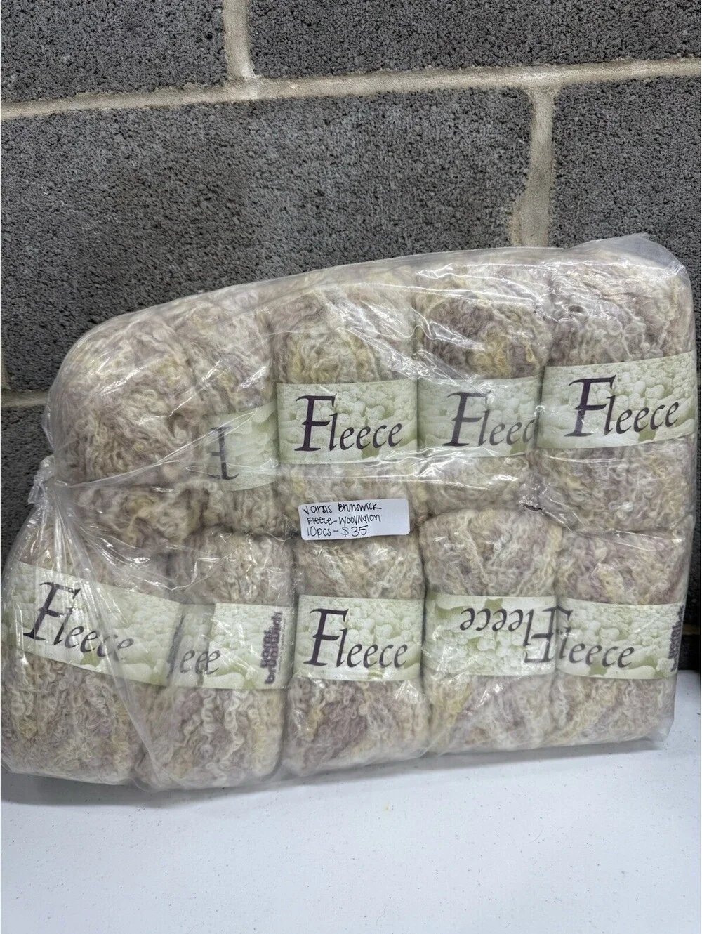 Yarns Brunswick Fleece Wool/Nylon 10 Skein Lot