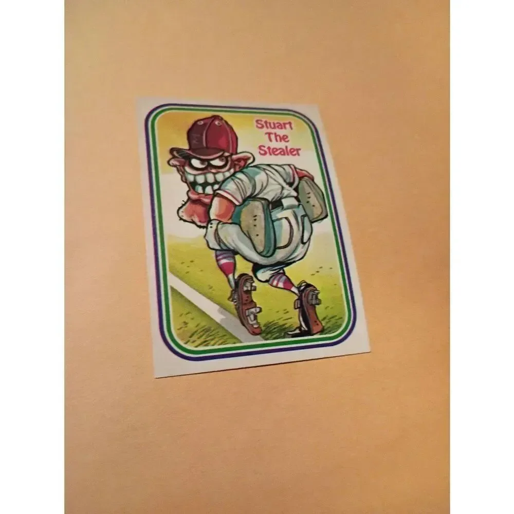 1988 Leaf Awesome All Stars Trading Card 58 Stuart the Stealer Baseball Parody