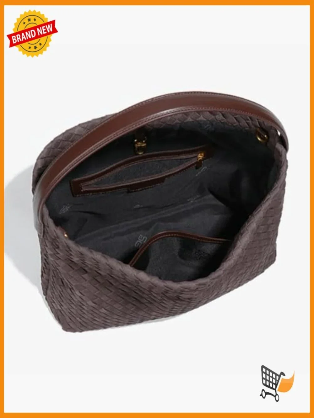 Woven Slouchy Suede Hobo Tote Bag Shoulder Purse Crossbody