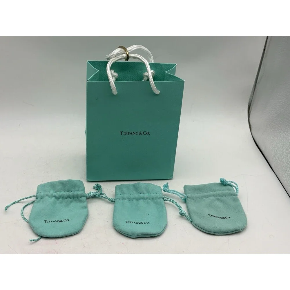 Tiffany & Co Empty Gift Bag & 3 Jewelry Drawstring Pouches Packaging Lot