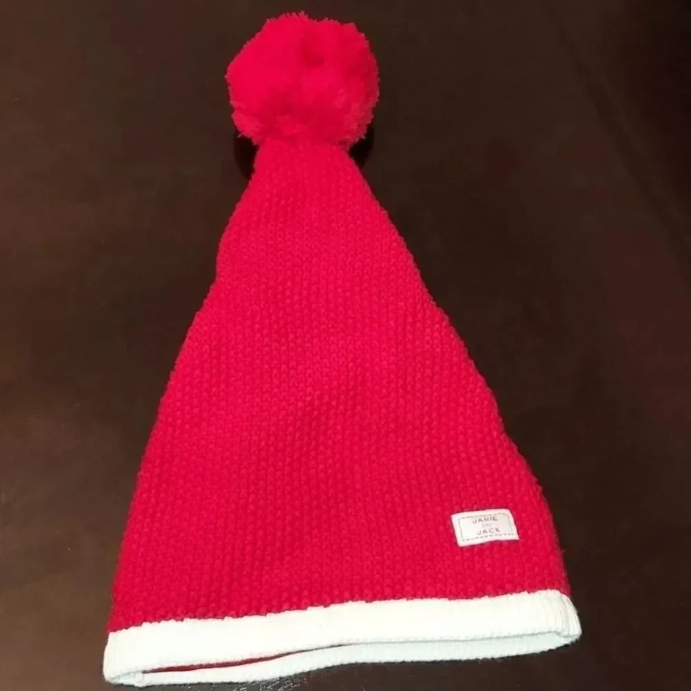 Janie and Jack Red Santa Hat 0-3M