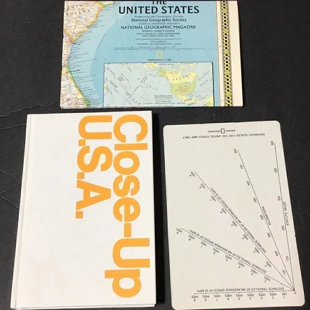 National Geographic maps vintage