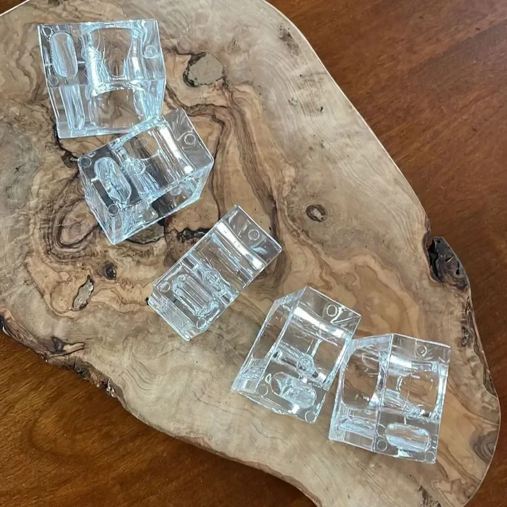 Set of 5 Acrylic Bud Vase Napkin Rings