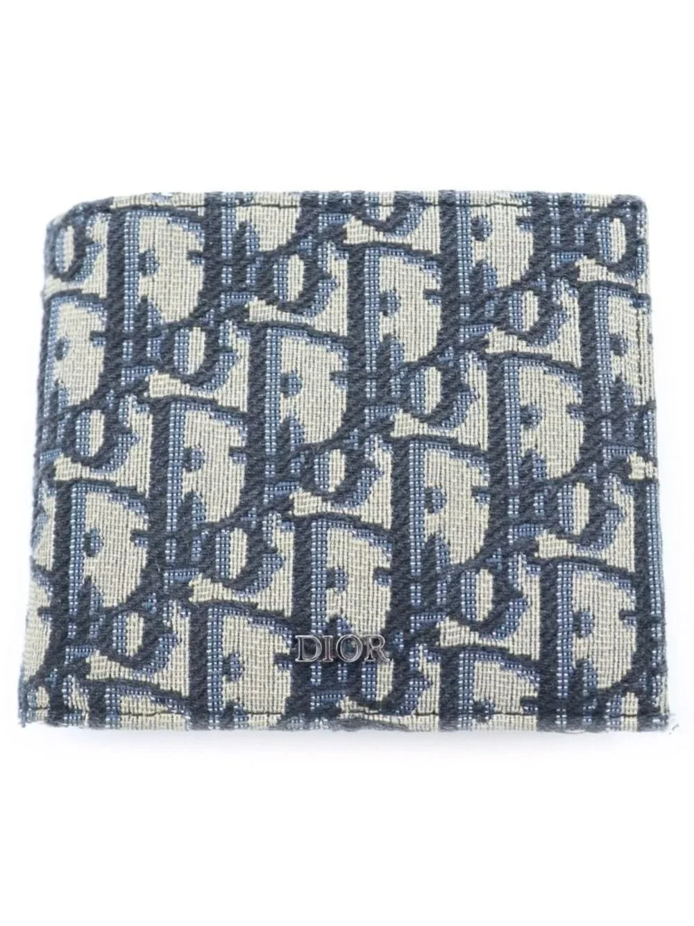 Dior Monsieur Vertical Wallet Oblique Jacquard Beige