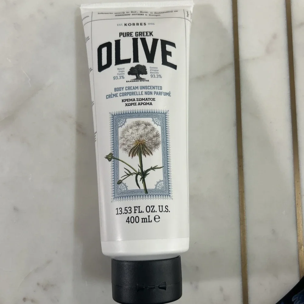 KORRES Pure Greek Olive Body Cream -13.53 oz JUMBO- SEALED-UNSCENTED‎