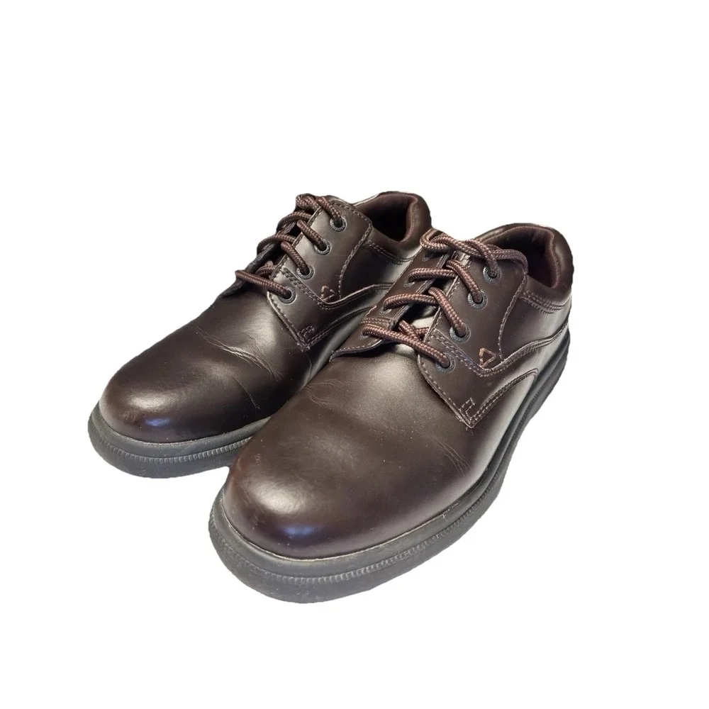 Hush Puppies Mens Shoes 9 Brown Glen‎ Brown Leather Oxford Excellent Condition