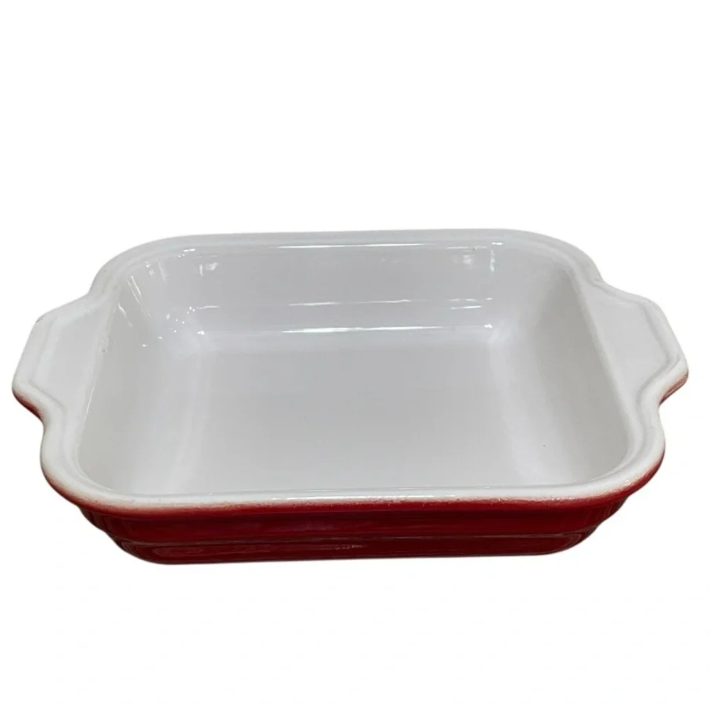 Emile Henry France Modern Classics Red Ceramic Rectangular Baking Dish 9.2