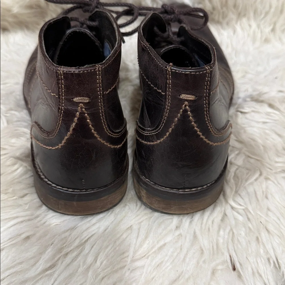 Johnston & Murphy‎ Men’s Brown Leather Warner Chukka Boots Size 10 Lace Up
