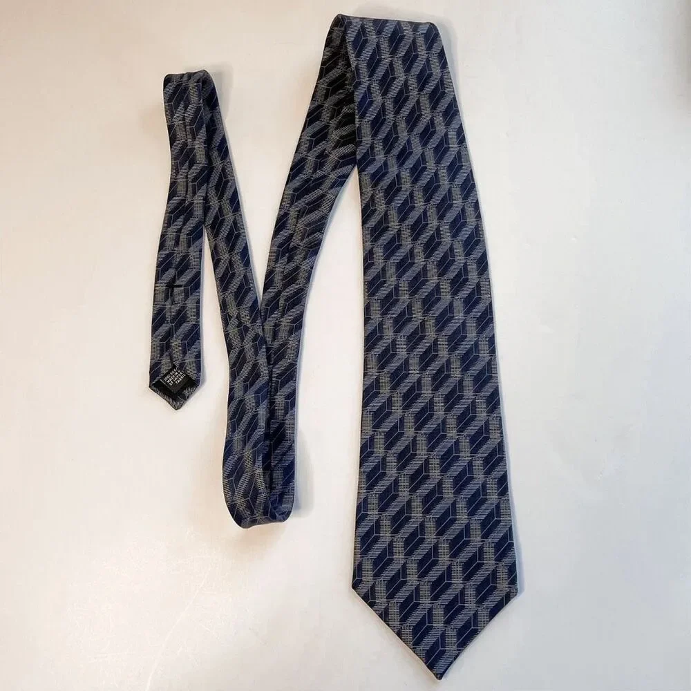 Bill Blass Black Label‎ Geometric Neck Tie 100% Silk