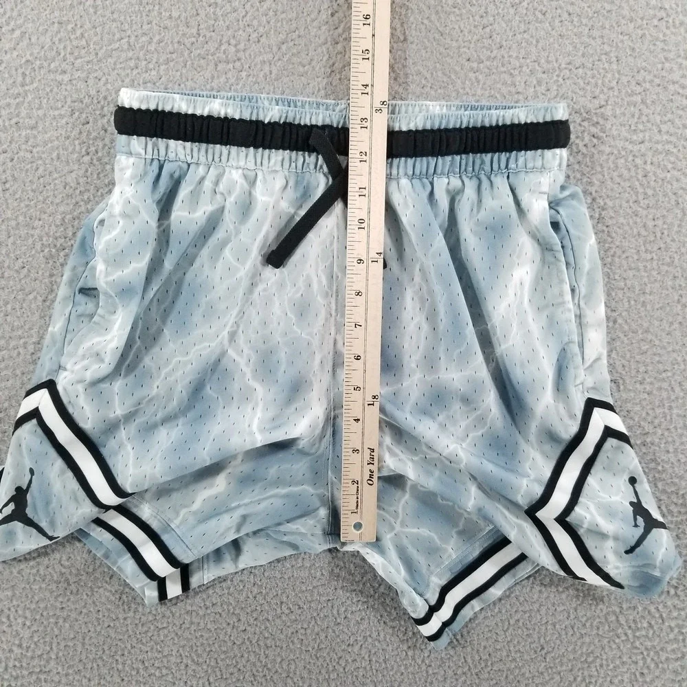 Nike Jordan Shorts Mens Medium Blue Diamond Lightning Basketball Athletic Gym