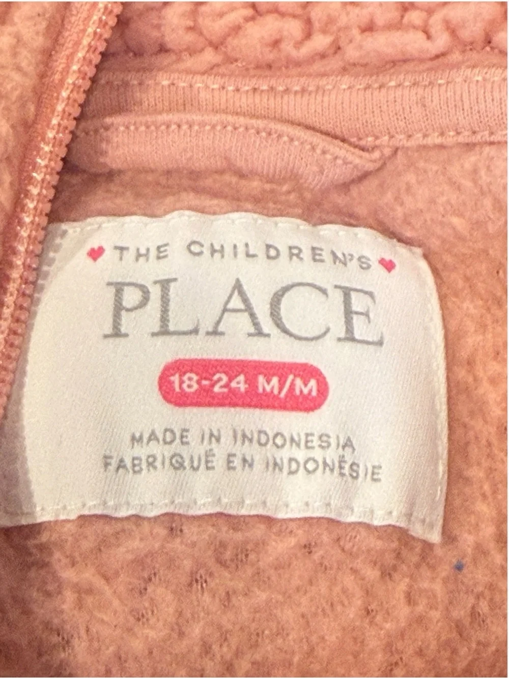The Childrens Place pink sherpa