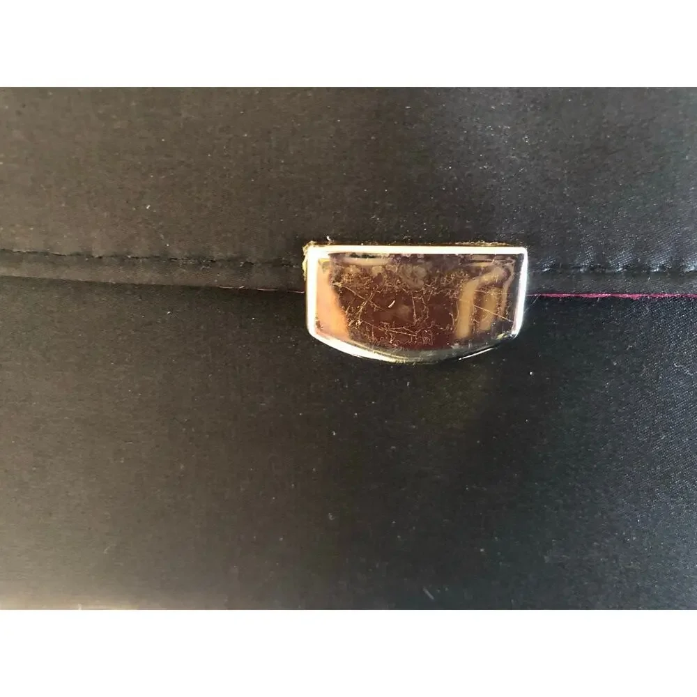 Steven black satin