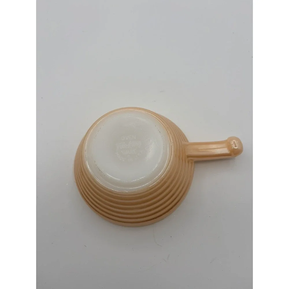 Vintage Fire-King Peach Lustre Bakeware Lot Casserole Baker Ramekins USA - 6 EA